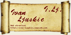 Ivan Ljuškić vizit kartica